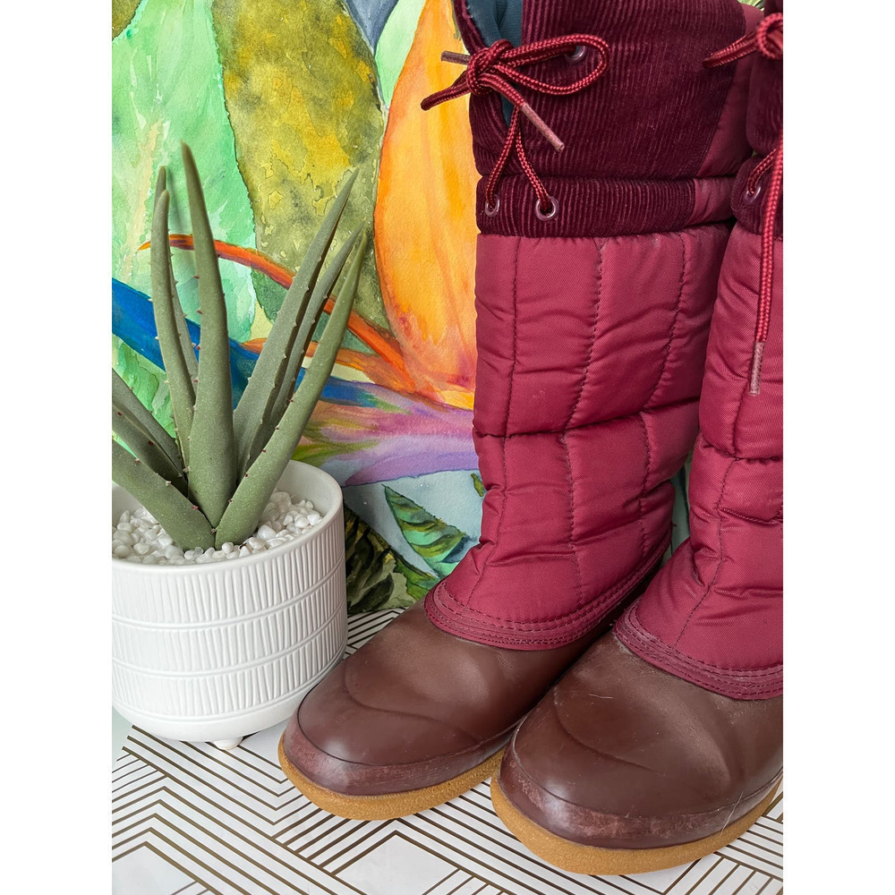 SUPER COOL vintage sporto quilted winter‎ rain duck boots sz 6